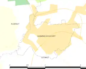 Poziția localității Guémené-sur-Scorff