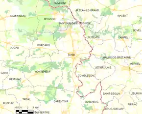 Poziția localității Guer