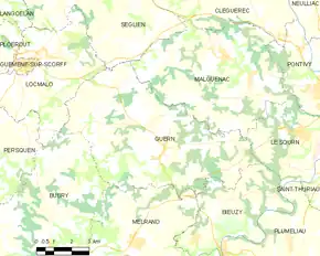 Poziția localității Guern