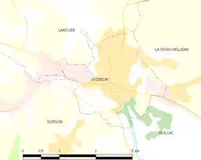 Poziția localității Josselin