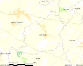 Poziția localității Kerfourn