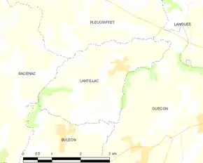 Poziția localității Lantillac