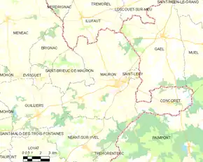 Poziția localității Mauron