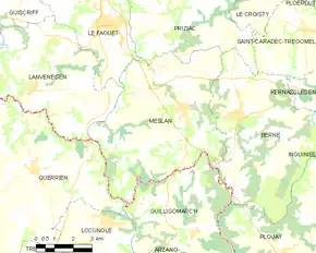 Poziția localității Meslan