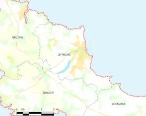 Poziția localității Le Palais