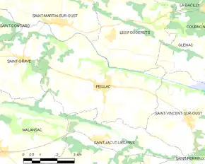Poziția localității Peillac
