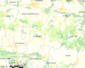 Poziția localității Plaudren