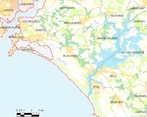Poziția localității Plouhinec