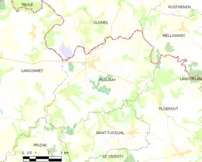 Poziția localității Plouray