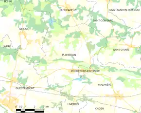 Poziția localității Pluherlin