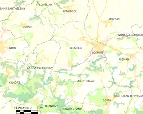 Poziția localității Plumelin