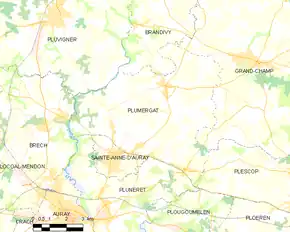 Poziția localității Plumergat