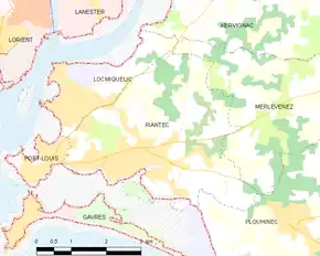 Poziția localității Riantec