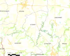 Poziția localității Le Saint