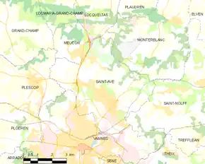 Poziția localității Saint-Avé
