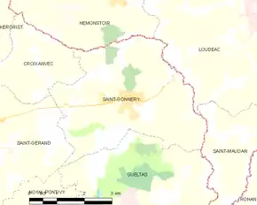 Poziția localității Saint-Gonnery