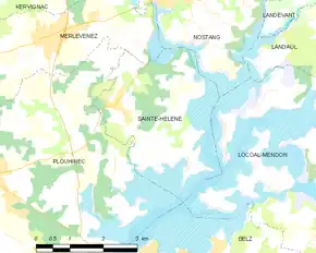Poziția localității Sainte-Hélène