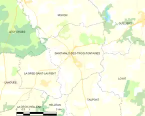 Poziția localității Saint-Malo-des-Trois-Fontaines