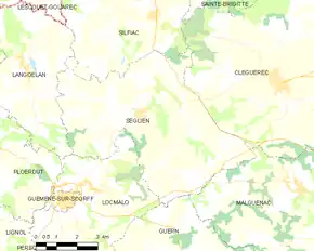 Poziția localității Séglien