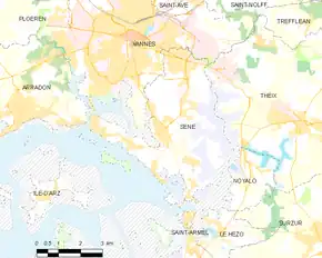 Poziția localității Séné