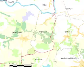 Poziția localității Théhillac