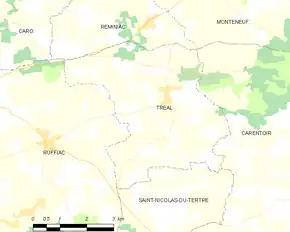 Poziția localității Tréal