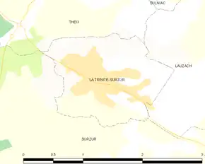Poziția localității La Trinité-Surzur