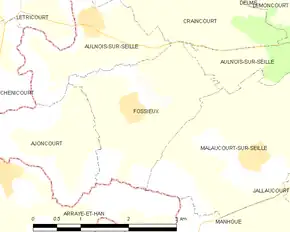 Poziția localității Fossieux