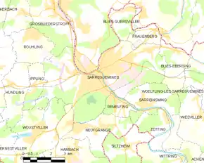 Poziția localității Sarreguemines