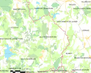 Poziția localității Alligny-en-Morvan