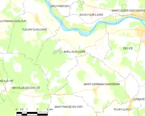 Poziția localității Avril-sur-Loire