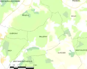Poziția localității Balleray