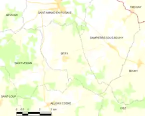 Poziția localității Bitry