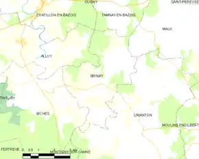 Poziția localității Brinay