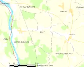Poziția localității Bulcy