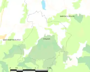 Poziția localității Chalaux