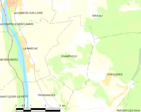 Poziția localității Champvoux