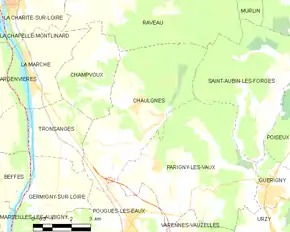 Poziția localității Chaulgnes