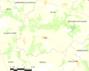 Poziția localității Ciez