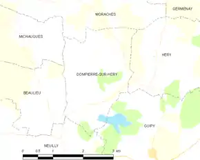 Poziția localității Dompierre-sur-Héry