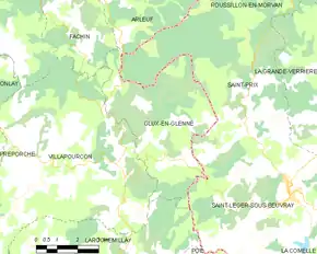 Poziția localității Glux-en-Glenne