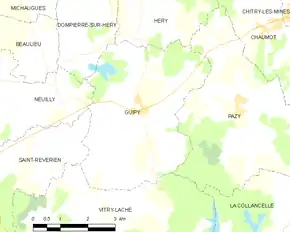 Poziția localității Guipy
