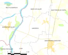 Poziția localității Langeron