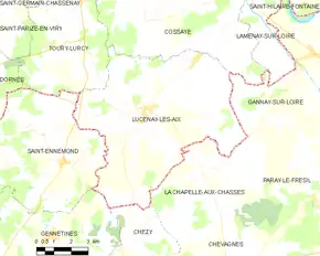 Poziția localității Lucenay-lès-Aix