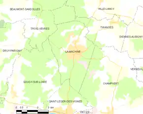 Poziția localității La Machine