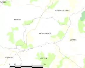 Poziția localității Magny-Lormes