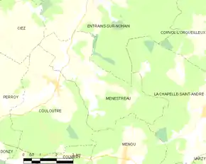 Poziția localității Menestreau