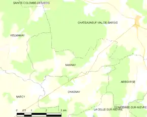 Poziția localității Nannay