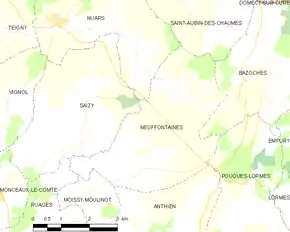 Poziția localității Neuffontaines