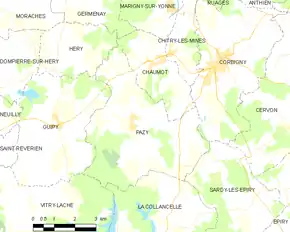 Poziția localității Pazy